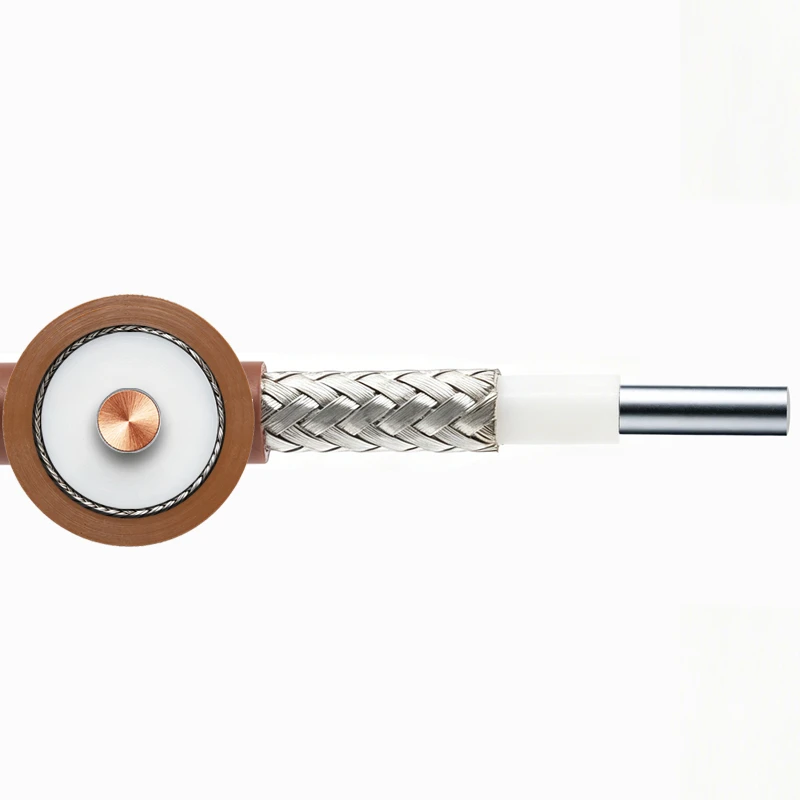 Pevný vysokofrekvenční koaxiální kabel izolovaný PTFE